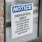 Signmission Employees Only No Customers Are OSHA Notice Sign, Vinyl Decal, 5in W x 7in L, 2PK OS-2PACK-NS-D-57-V-11997 - alternate 2